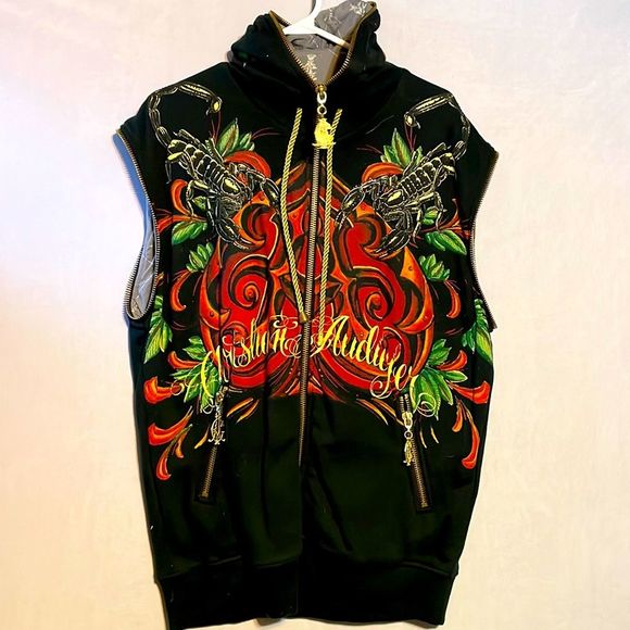 Christian Audigier hooded vest - Picture 1 of 3